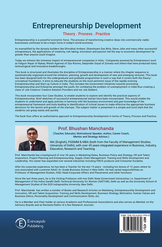 Entrepreneurship Development: Theory, Process, Practice