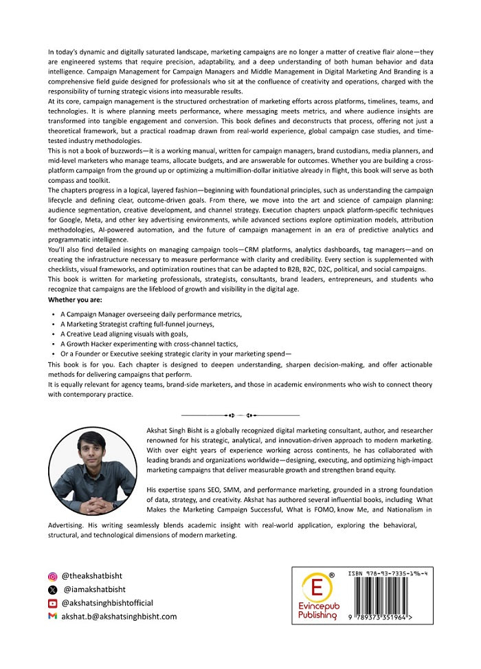 Campaign Management for Campaign Managers and Middle Management in Digital Marketing, Advertising and Branding