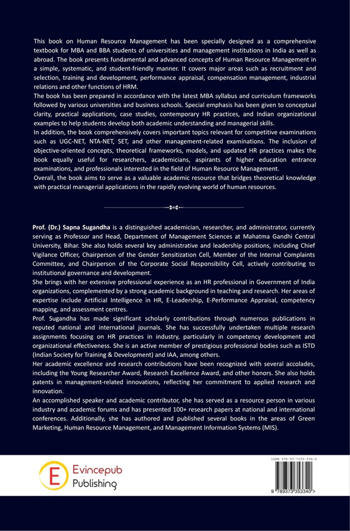 Human Resource Management (HRM): A Comprehensive Textbook - For UGC-NET/JRF, BBA, MBA, and Competitive Examinations Including Public Service Commission Tests