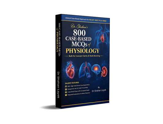 800 CASE-BASED  MCQS OF PHYSIOLOGY - Clinical Case-Based Approach for INI-CET, NEET PG & FMGE