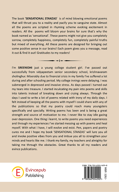SENSATIONAL STANZAS - That will shift you to sanguine state