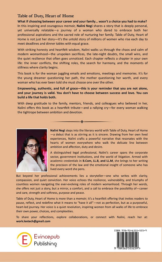Table of Duty, Heart of Home - A Working Woman’s Journey Who Chose Both