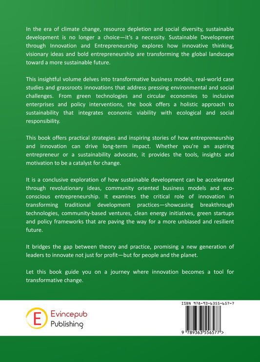 Sustainable Development through Innovation and Entrepreneurship